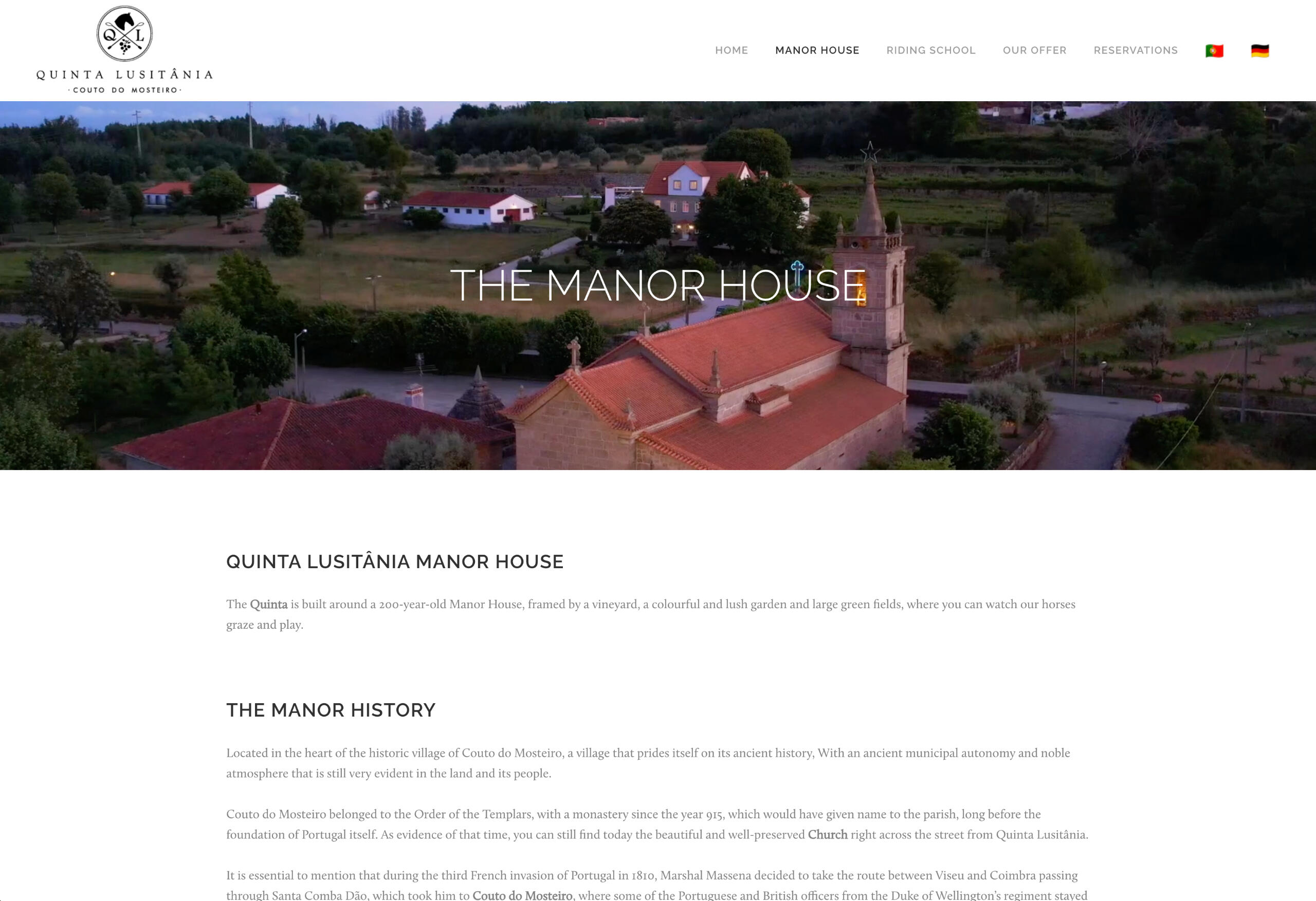 Quinta Lusitânia Website